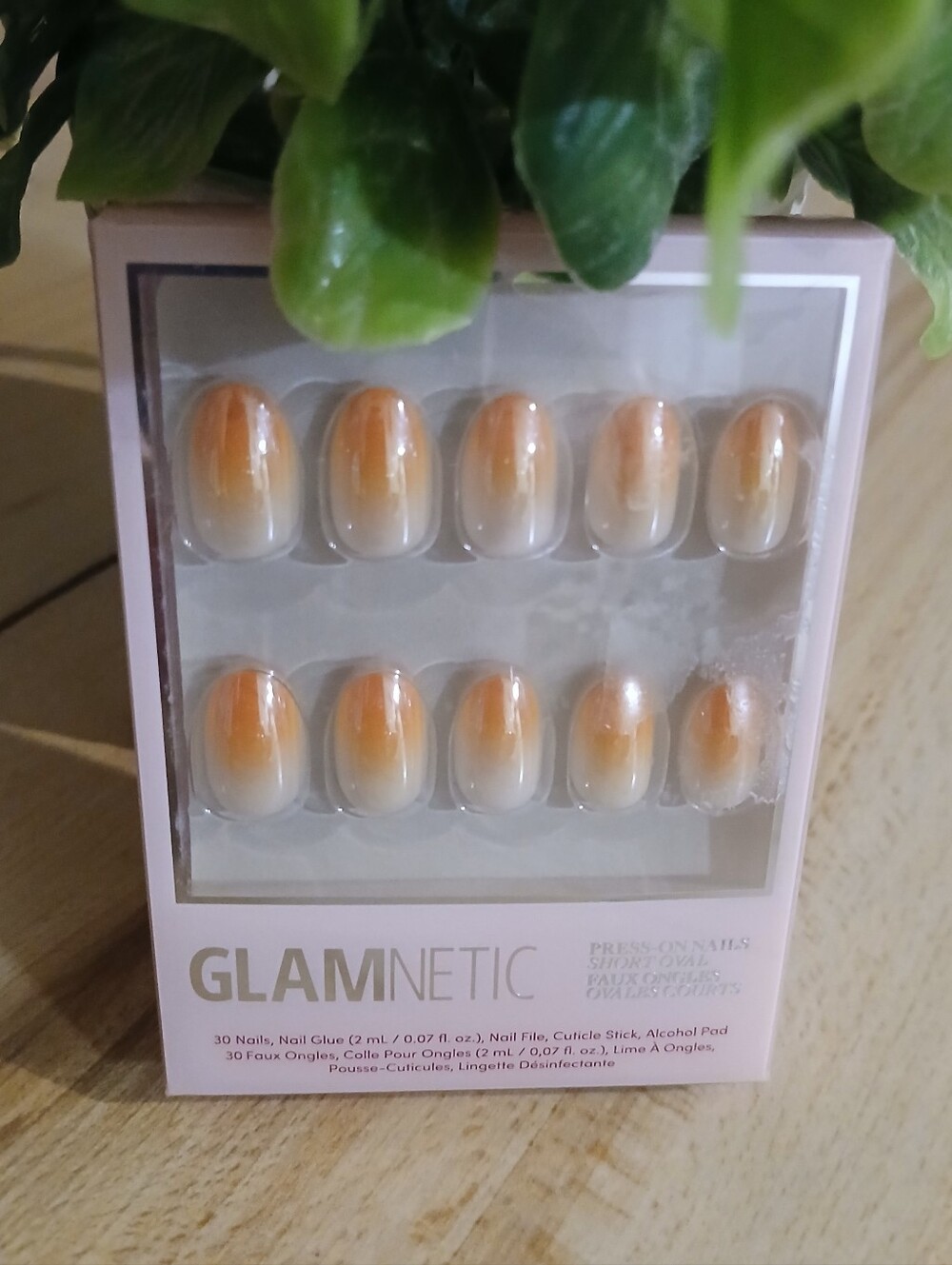 Glamnetic Press On Nails In Short Oval  Candy Corn Seasonal Cute Ombre